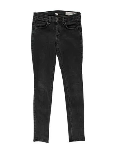 Pre-owned Rag & Bone Mid-rise Skinny Leg Jeans In Gray