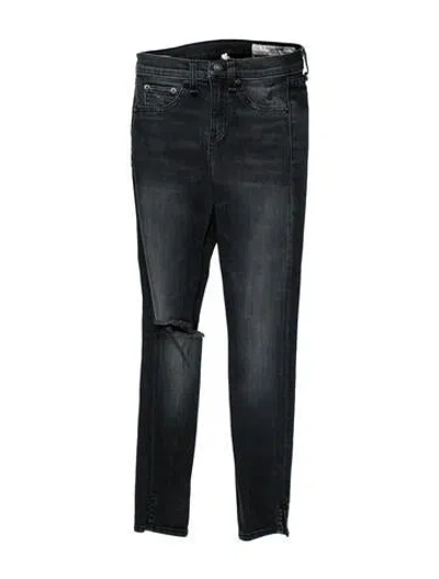Pre-owned Rag & Bone Mid-rise Skinny Leg Jeans In Gray
