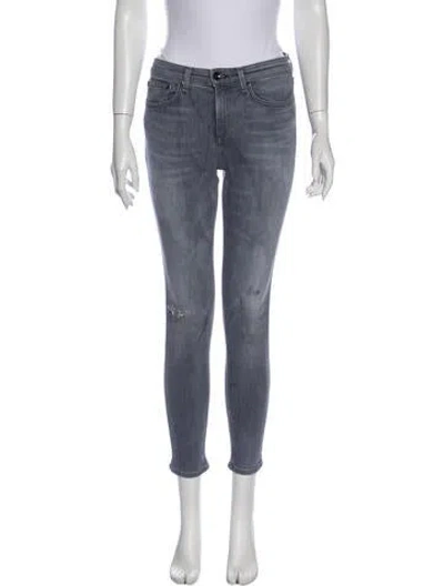Pre-owned Rag & Bone Mid-rise Skinny Leg Jeans In Gray