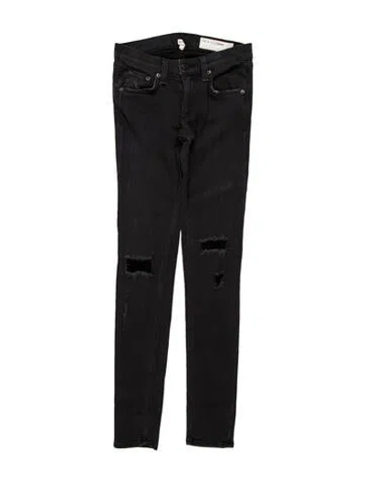 Pre-owned Rag & Bone Mid-rise Skinny Leg Jeans In Gray