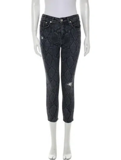 Pre-owned Rag & Bone Mid-rise Skinny Leg Jeans In Gray