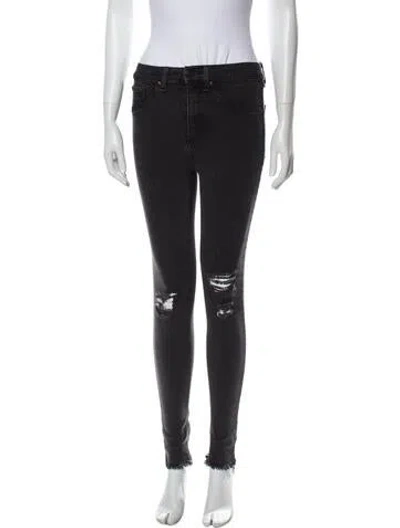 Pre-owned Rag & Bone Mid-rise Skinny Leg Jeans In Gray