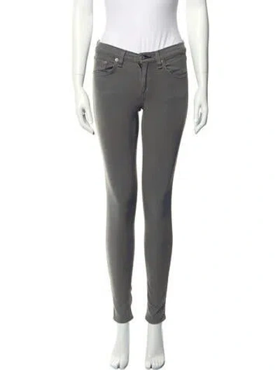 Pre-owned Rag & Bone Mid-rise Skinny Leg Jeans In Gray