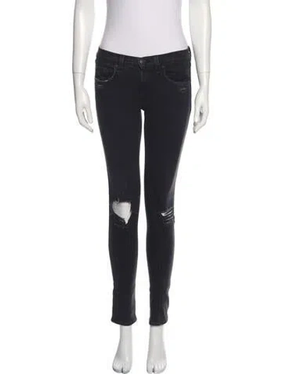 Pre-owned Rag & Bone Mid-rise Skinny Leg Jeans In Gray
