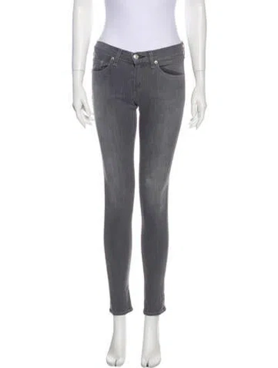 Pre-owned Rag & Bone Mid-rise Skinny Leg Jeans In Gray