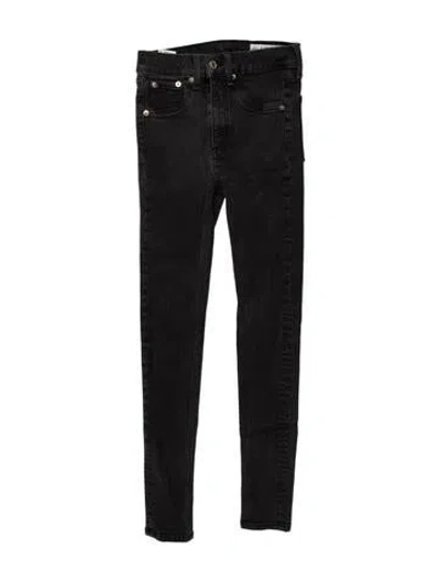Pre-owned Rag & Bone Mid-rise Skinny Leg Jeans In Gray