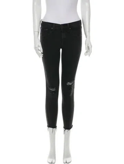 Pre-owned Rag & Bone Mid-rise Skinny Leg Jeans In Gray