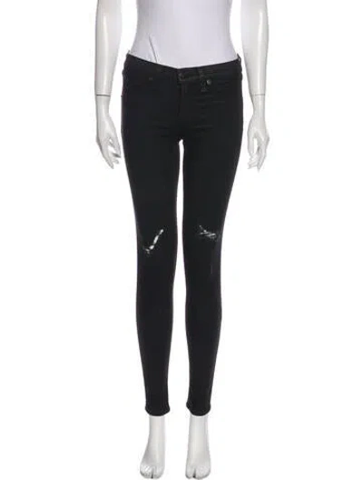 Pre-owned Rag & Bone Mid-rise Skinny Leg Jeans In Gray
