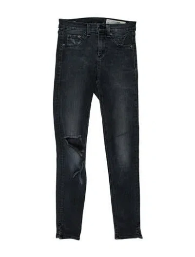 Pre-owned Rag & Bone Mid-rise Skinny Leg Jeans In Gray