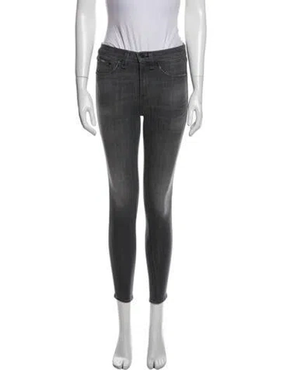 Pre-owned Rag & Bone Mid-rise Skinny Leg Jeans In Gray