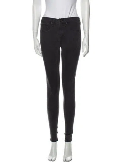 Pre-owned Rag & Bone Mid-rise Skinny Leg Jeans In Gray