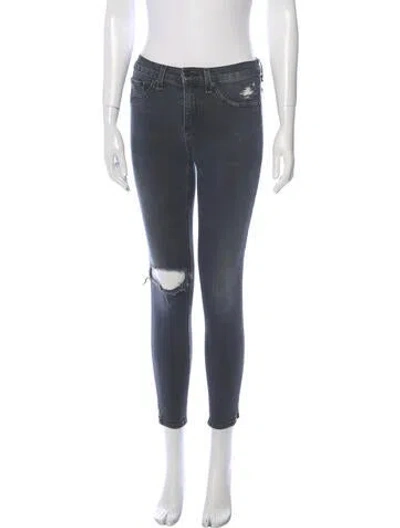 Pre-owned Rag & Bone Mid-rise Skinny Leg Jeans In Gray