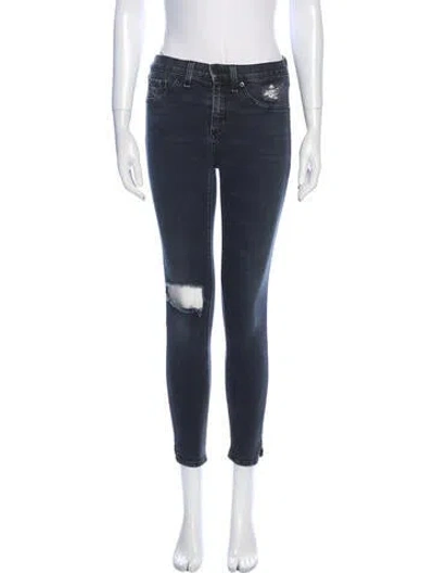 Pre-owned Rag & Bone Mid-rise Skinny Leg Jeans In Gray