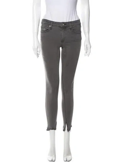Pre-owned Rag & Bone Mid-rise Skinny Leg Jeans In Gray