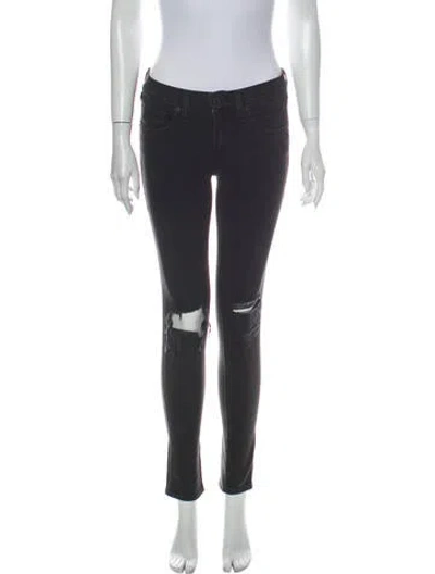 Pre-owned Rag & Bone Mid-rise Skinny Leg Jeans In Gray