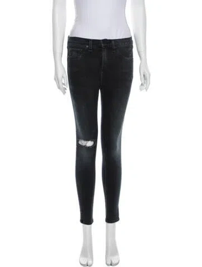 Pre-owned Rag & Bone Mid-rise Skinny Leg Jeans In Gray