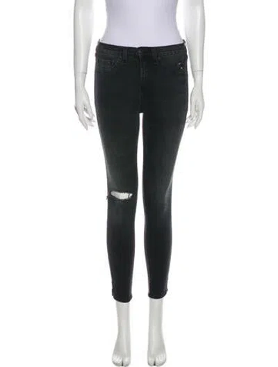 Pre-owned Rag & Bone Mid-rise Skinny Leg Jeans In Gray