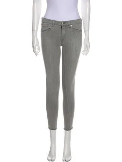 Pre-owned Rag & Bone Mid-rise Skinny Leg Jeans In Gray