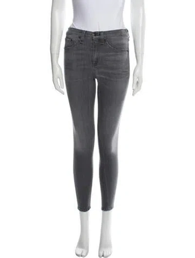 Pre-owned Rag & Bone Mid-rise Skinny Leg Jeans In Gray