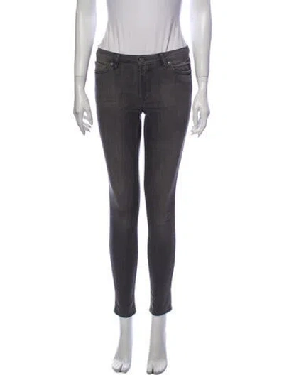 Pre-owned Rag & Bone Mid-rise Skinny Leg Jeans In Gray
