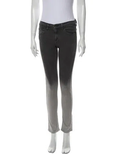 Pre-owned Rag & Bone Mid-rise Skinny Leg Jeans In Gray