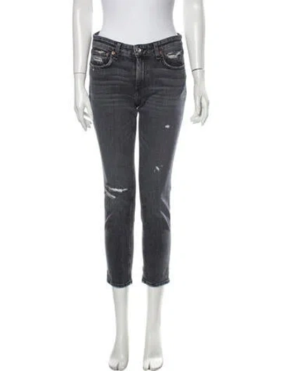 Pre-owned Rag & Bone Mid-rise Skinny Leg Jeans In Gray
