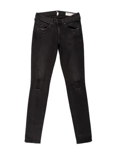 Pre-owned Rag & Bone Mid-rise Skinny Leg Jeans In Gray
