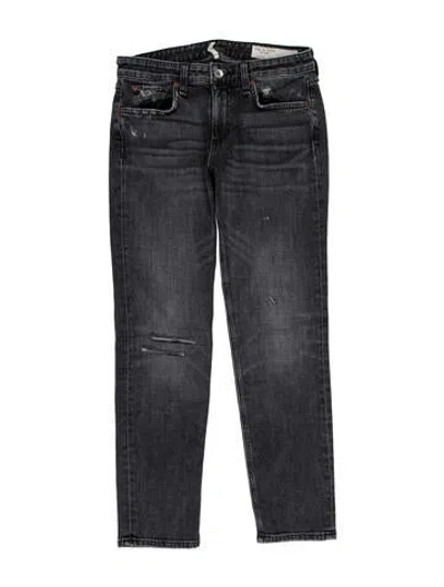 Pre-owned Rag & Bone Mid-rise Skinny Leg Jeans In Gray