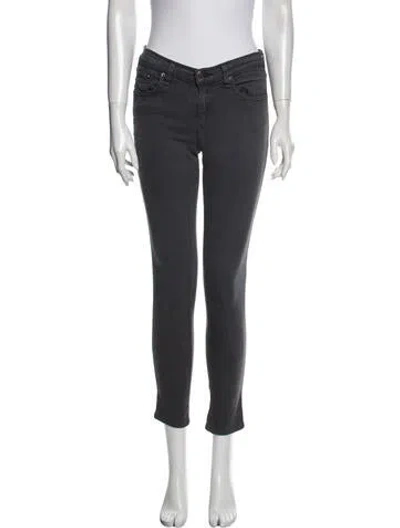 Pre-owned Rag & Bone Mid-rise Skinny Leg Jeans In Gray