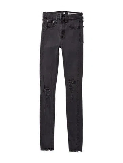 Pre-owned Rag & Bone Mid-rise Skinny Leg Jeans In Gray