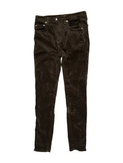 Pre-owned Rag & Bone Mid-rise Skinny Leg Jeans In Green