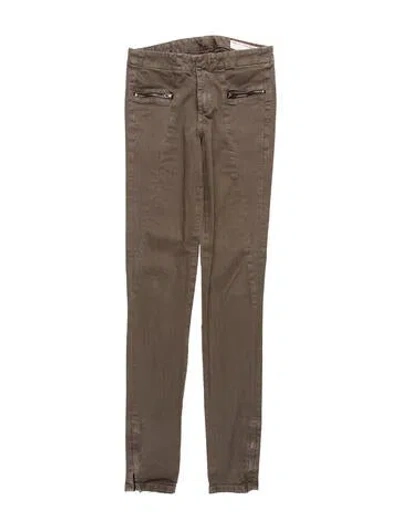 Pre-owned Rag & Bone Mid-rise Skinny Leg Jeans In Green
