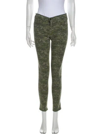 Pre-owned Rag & Bone Mid-rise Skinny Leg Jeans In Green