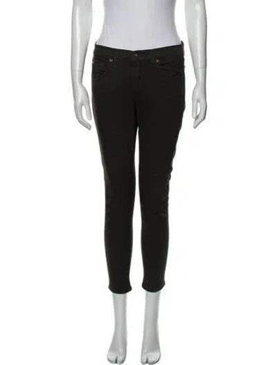 Pre-owned Rag & Bone Mid-rise Skinny Leg Jeans In Green