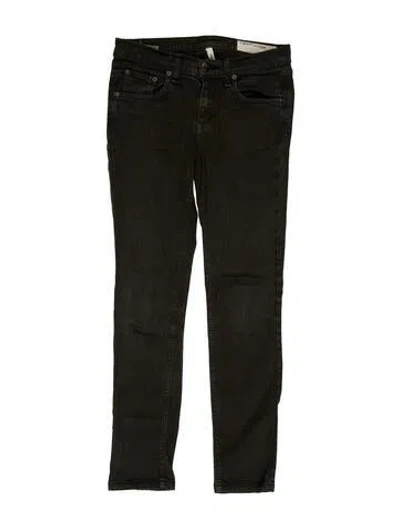 Pre-owned Rag & Bone Mid-rise Skinny Leg Jeans In Green