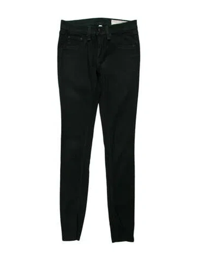 Pre-owned Rag & Bone Mid-rise Skinny Leg Jeans In Green