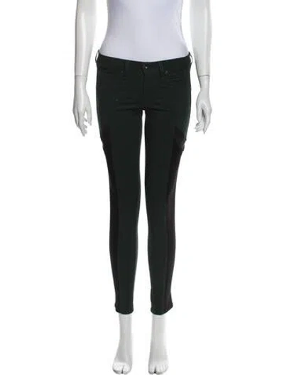 Pre-owned Rag & Bone Mid-rise Skinny Leg Jeans In Green