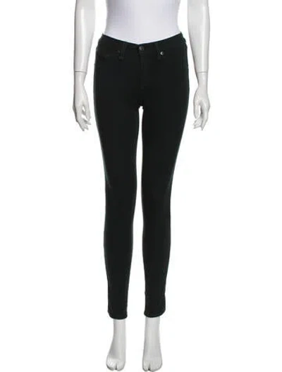Pre-owned Rag & Bone Mid-rise Skinny Leg Jeans In Green