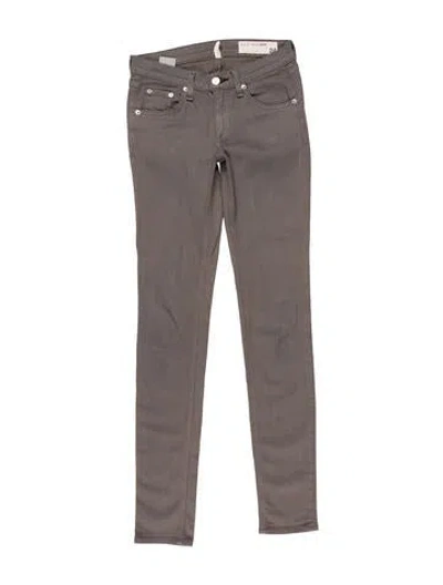 Pre-owned Rag & Bone Mid-rise Skinny Leg Jeans In Green