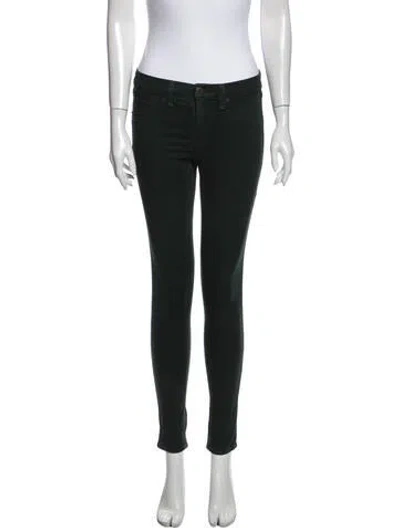 Pre-owned Rag & Bone Mid-rise Skinny Leg Jeans In Green