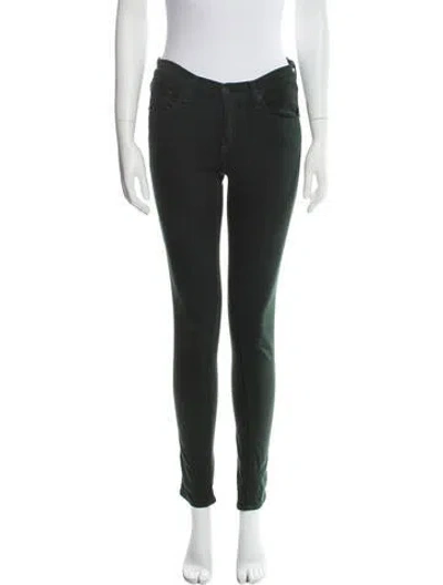 Pre-owned Rag & Bone Mid-rise Skinny Leg Jeans In Green
