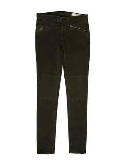 Pre-owned Rag & Bone Mid-rise Skinny Leg Jeans In Green