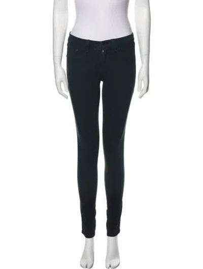Pre-owned Rag & Bone Mid-rise Skinny Leg Jeans In Green