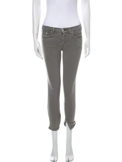 Pre-owned Rag & Bone Mid-rise Skinny Leg Jeans In Green