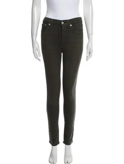 Pre-owned Rag & Bone Mid-rise Skinny Leg Jeans In Green