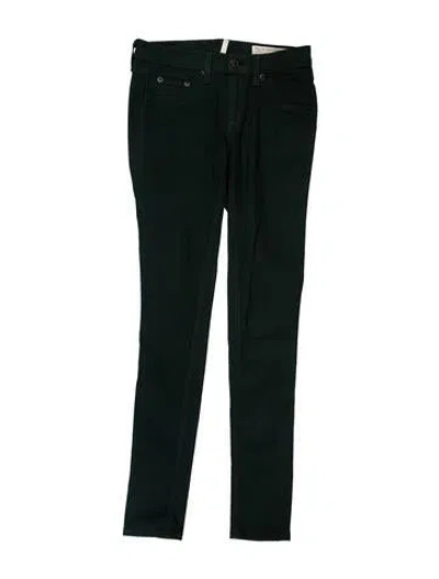 Pre-owned Rag & Bone Mid-rise Skinny Leg Jeans In Green