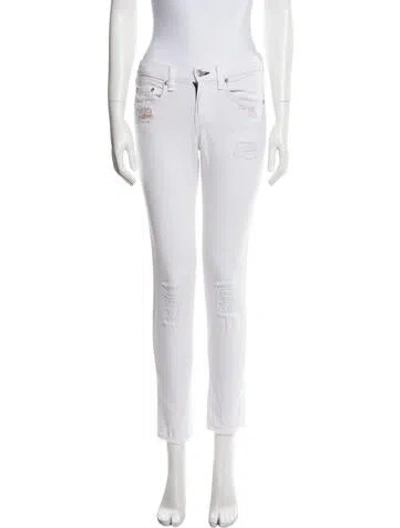 Pre-owned Rag & Bone Mid-rise Skinny Leg Jeans In Neutral