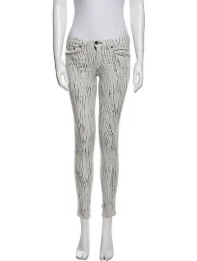 Pre-owned Rag & Bone Mid-rise Skinny Leg Jeans In Neutral