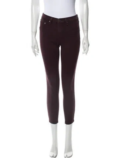 Pre-owned Rag & Bone Mid-rise Skinny Leg Jeans In Purple