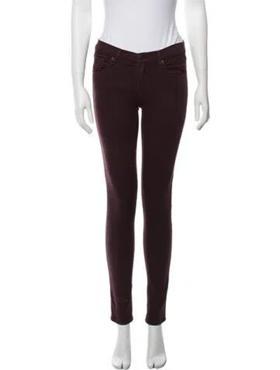 Pre-owned Rag & Bone Mid-rise Skinny Leg Jeans In Purple